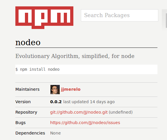 nodeo in npm