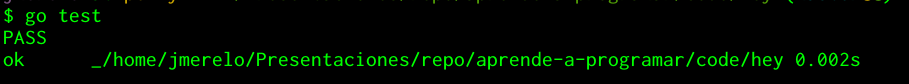 Testeando go
