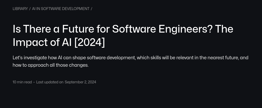 Do we have a
                                      future?