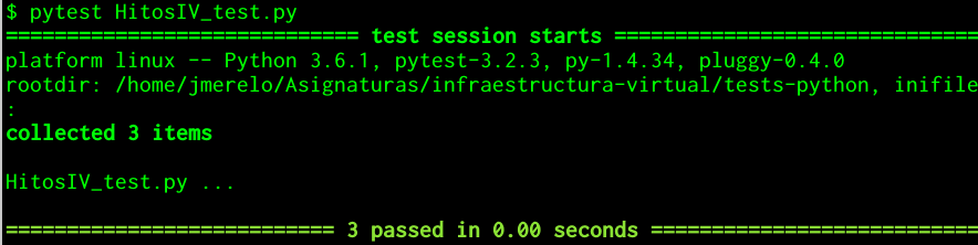 pasando pytest